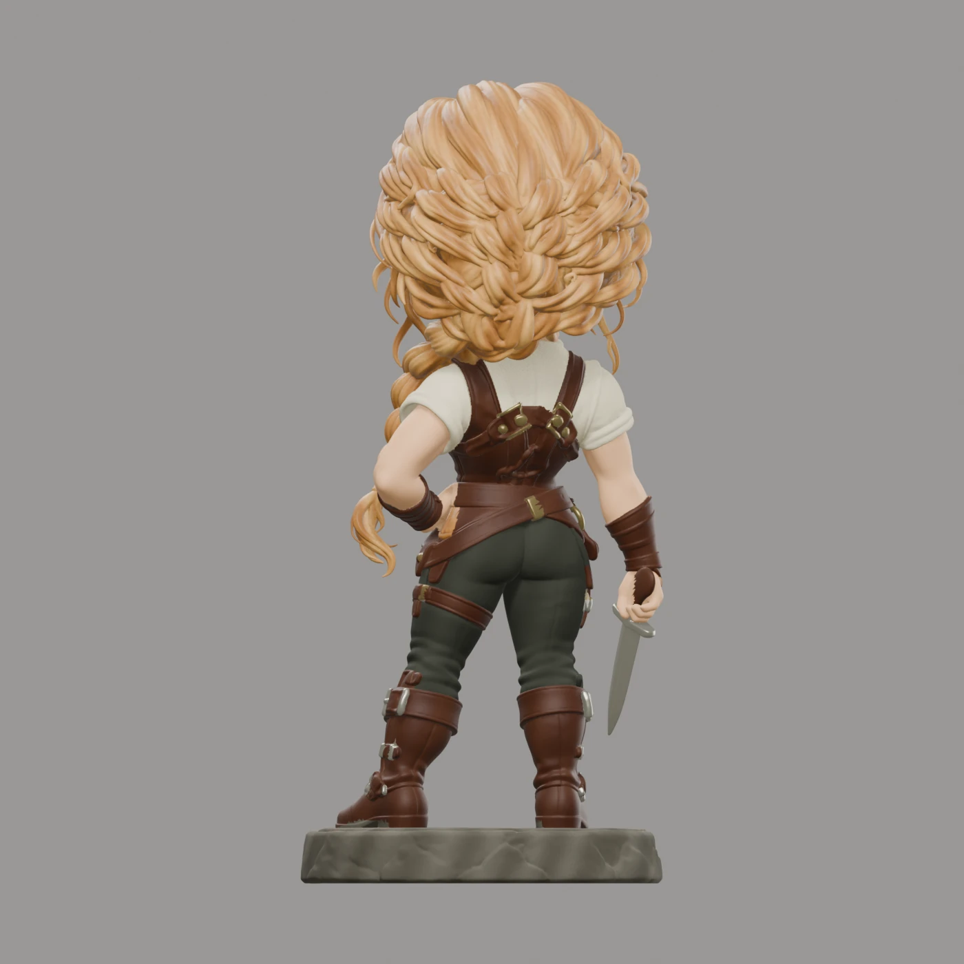 Althea Zoltaire · Chibi mit Zopf · Ansicht 3