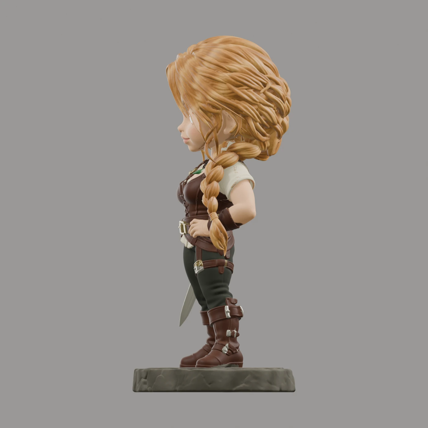 Althea Zoltaire · Chibi mit Zopf · Ansicht 5