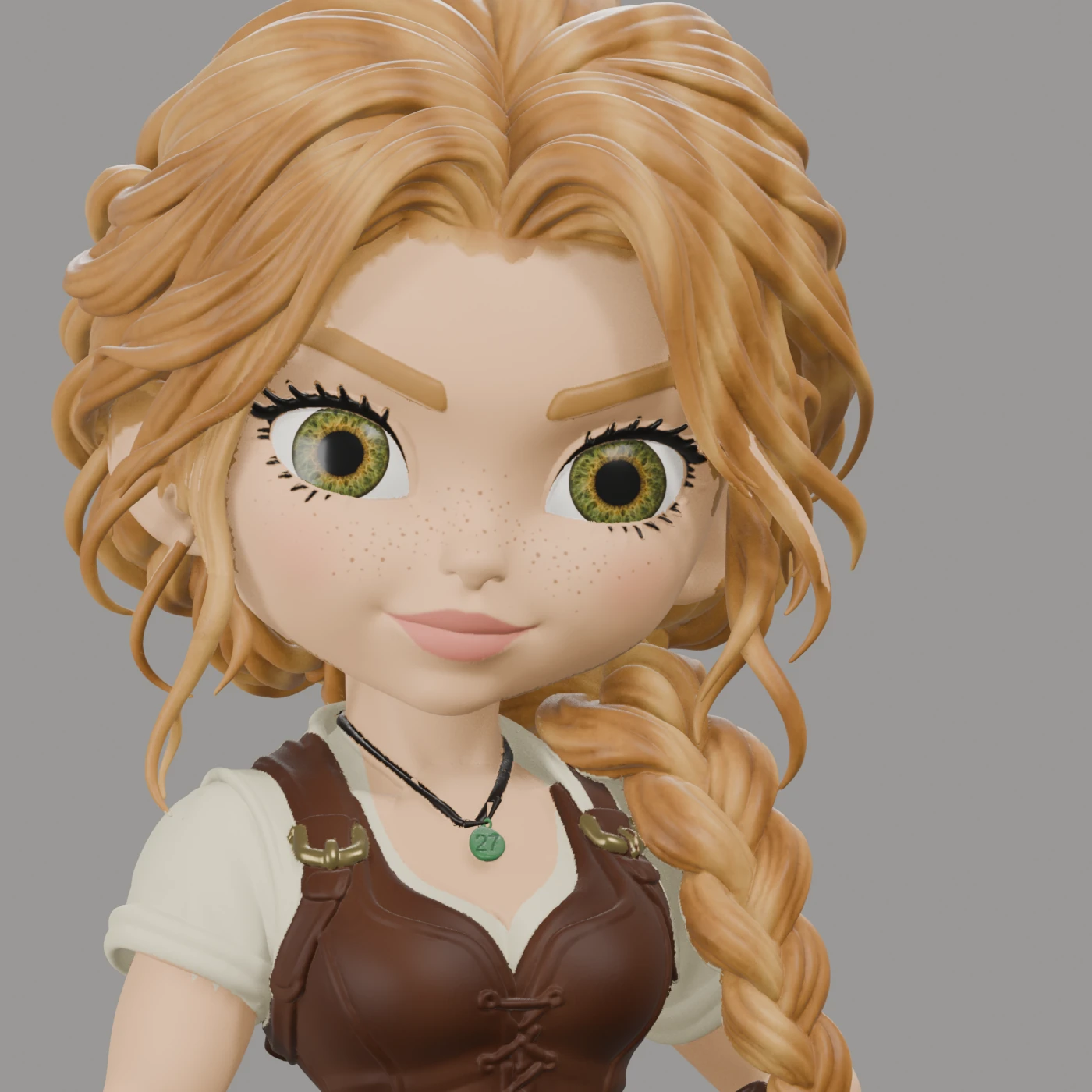 Althea Zoltaire · Chibi mit Zopf · Ansicht 6