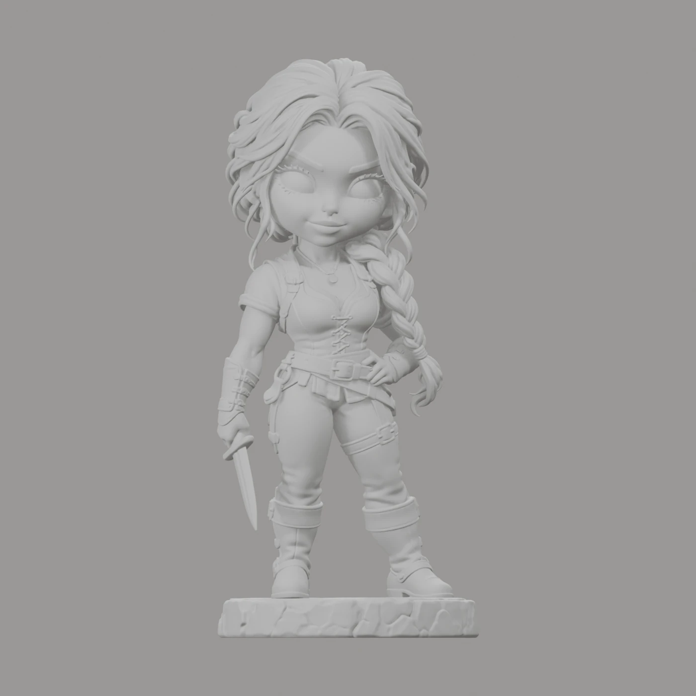 Althea Zoltaire · Chibi mit Zopf · Ansicht 8