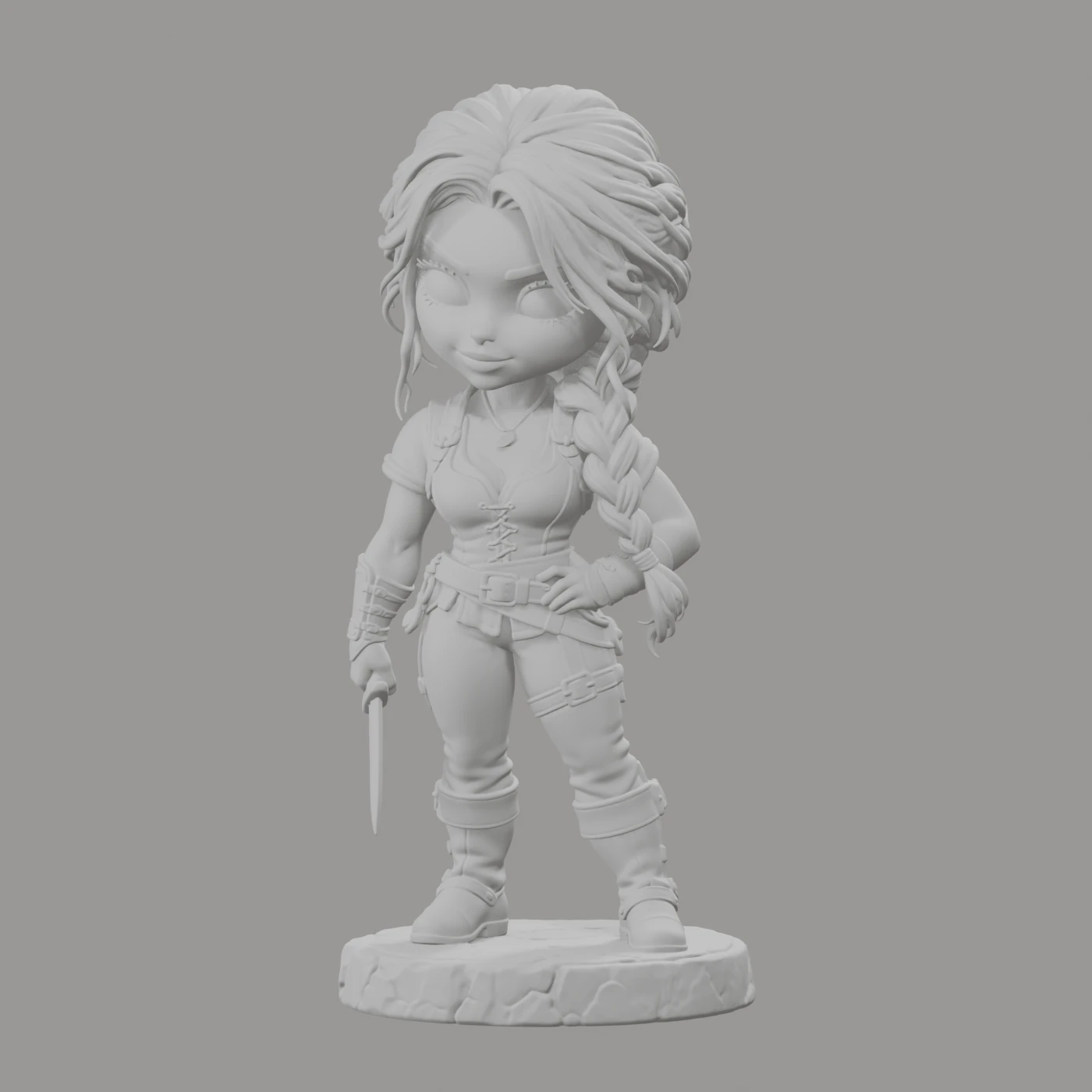 Althea Zoltaire · Chibi mit Zopf · Ansicht 10