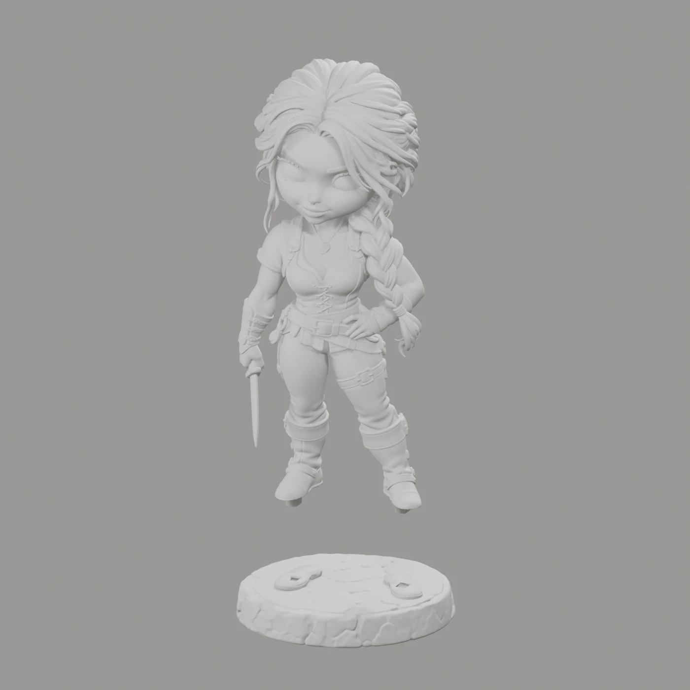 Althea Zoltaire · Chibi mit Zopf · Ansicht 12