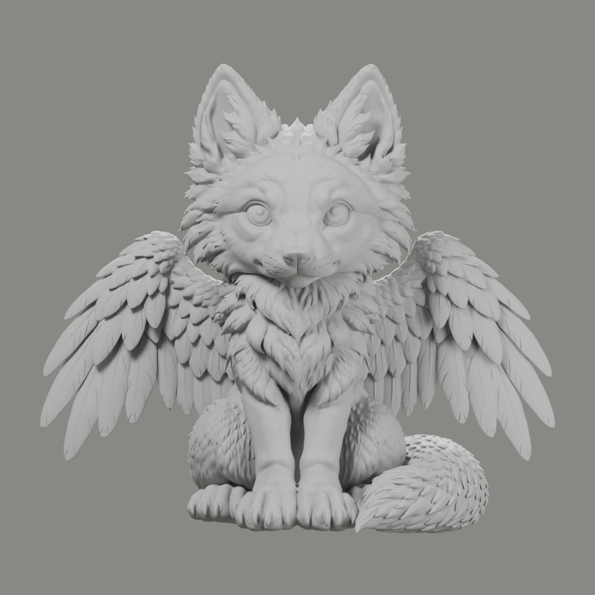 Amaris · Geflügelter Wolfswelpe · Ansicht 8