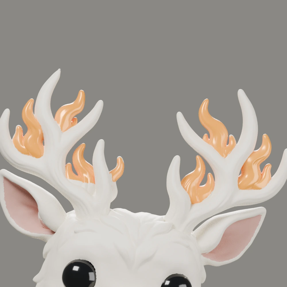 Weißer Hirsch · Flammendes Geweih · Ansicht 7