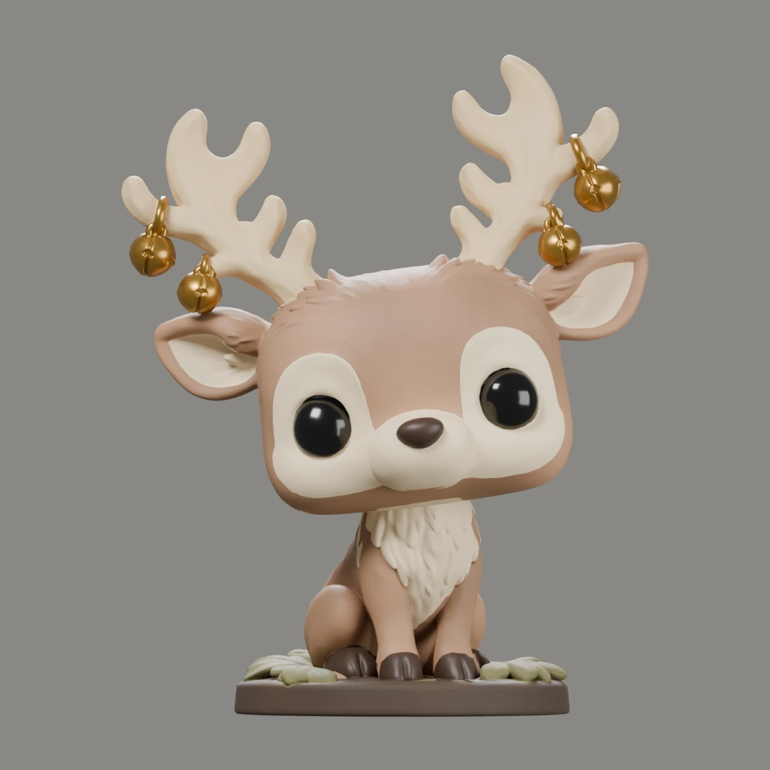 Hirsch mit Glöckchen · Funko-Stil · Ansicht 1