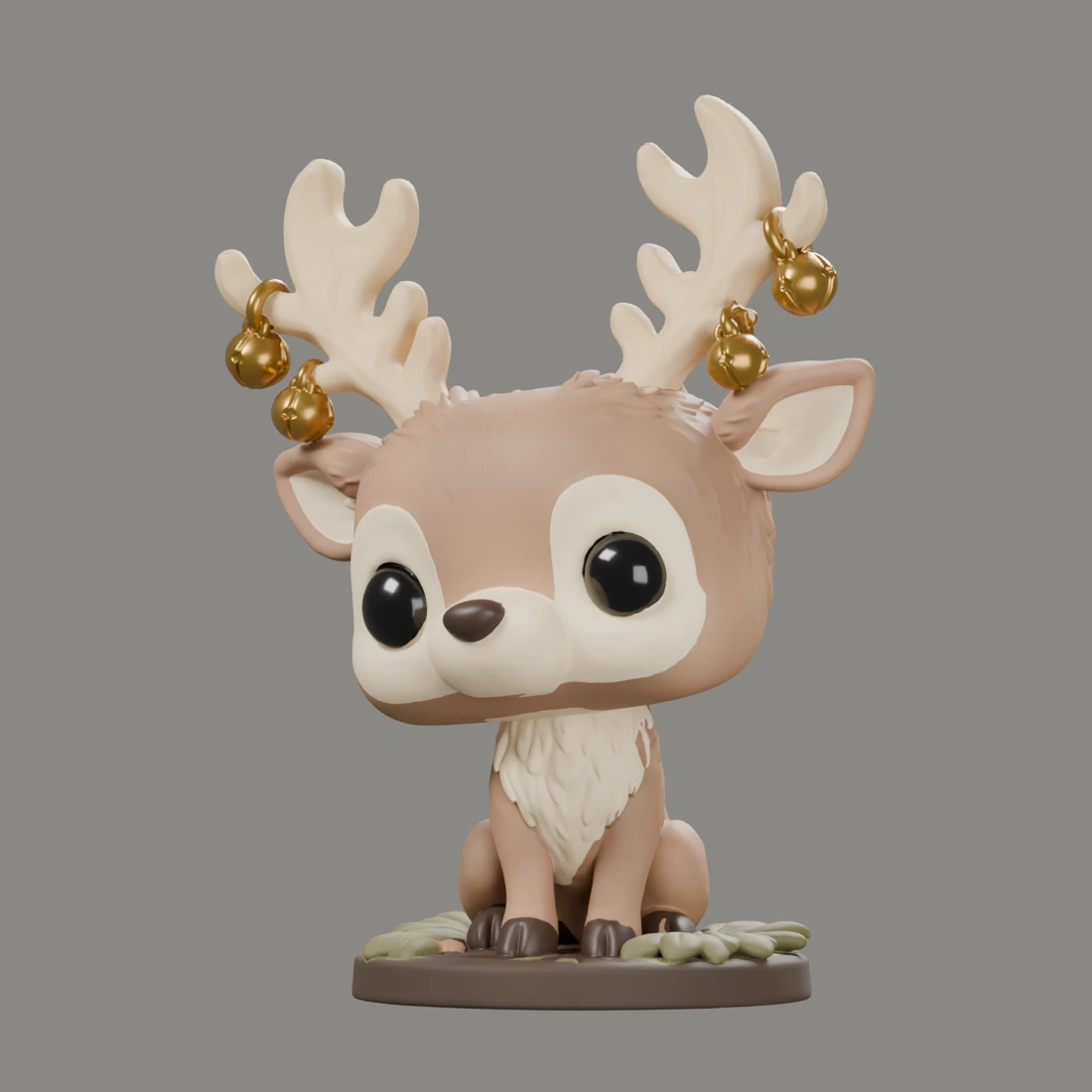 Hirsch mit Glöckchen · Funko-Stil · Ansicht 2