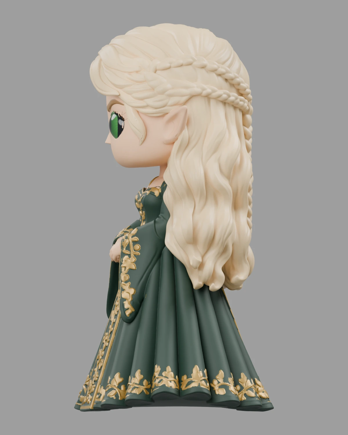Everlayne · Grün-goldenes Kleid · Ansicht 5