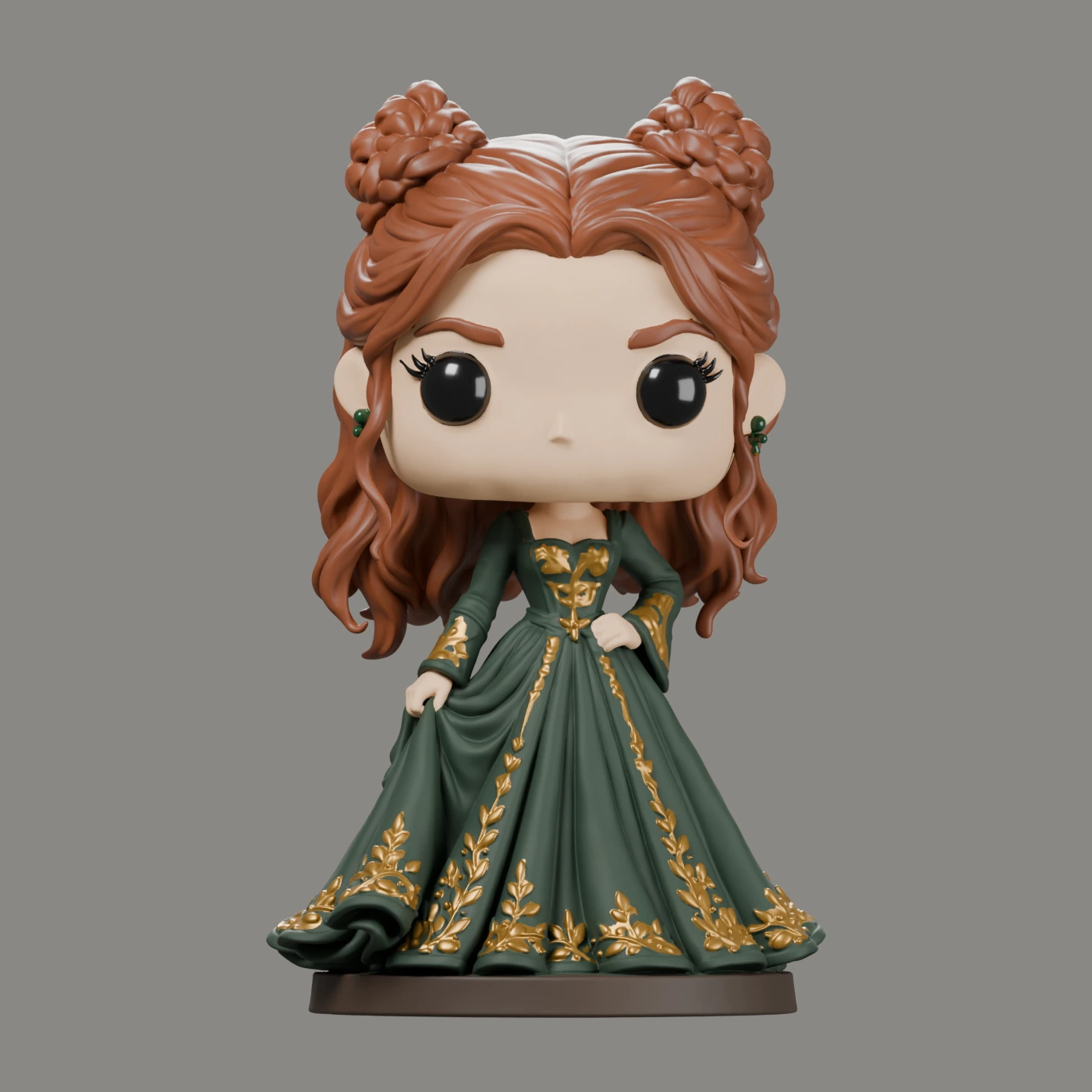 Jude Duarte · Grüngoldenes Kleid · Ansicht 1