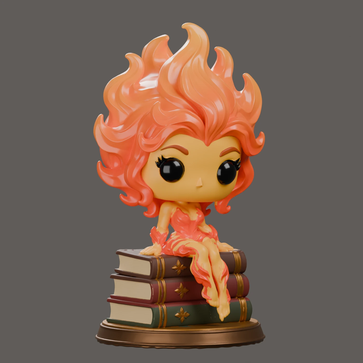 Lehabah · Flammen und Bücher im Funko-Stil · Ansicht 3