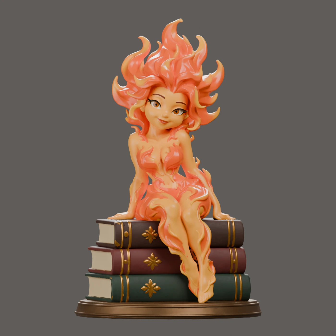 Lehabah · Feuergeist auf Büchern · Ansicht 1