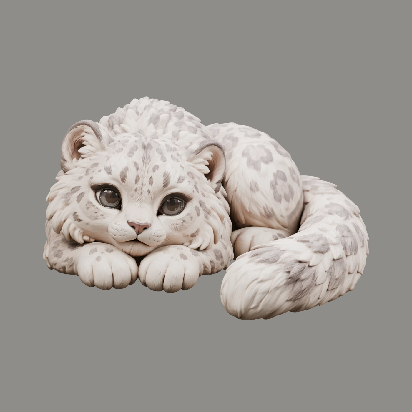 Geisterleopard · Ruhepause · Ansicht 1