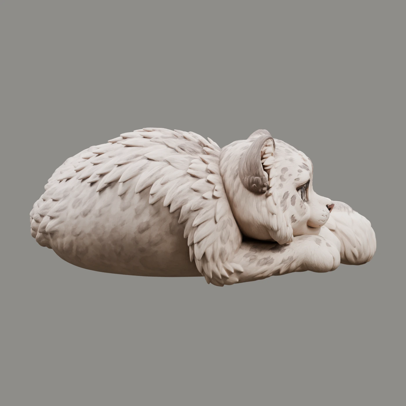 Geisterleopard · Ruhepause · Ansicht 4