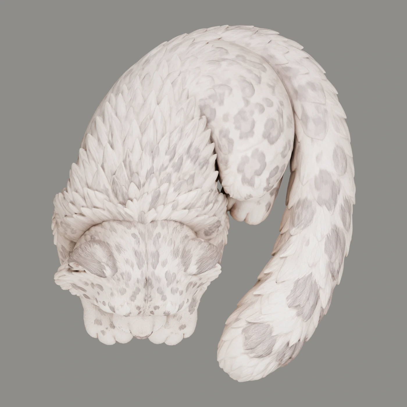 Geisterleopard · Ruhepause · Ansicht 6
