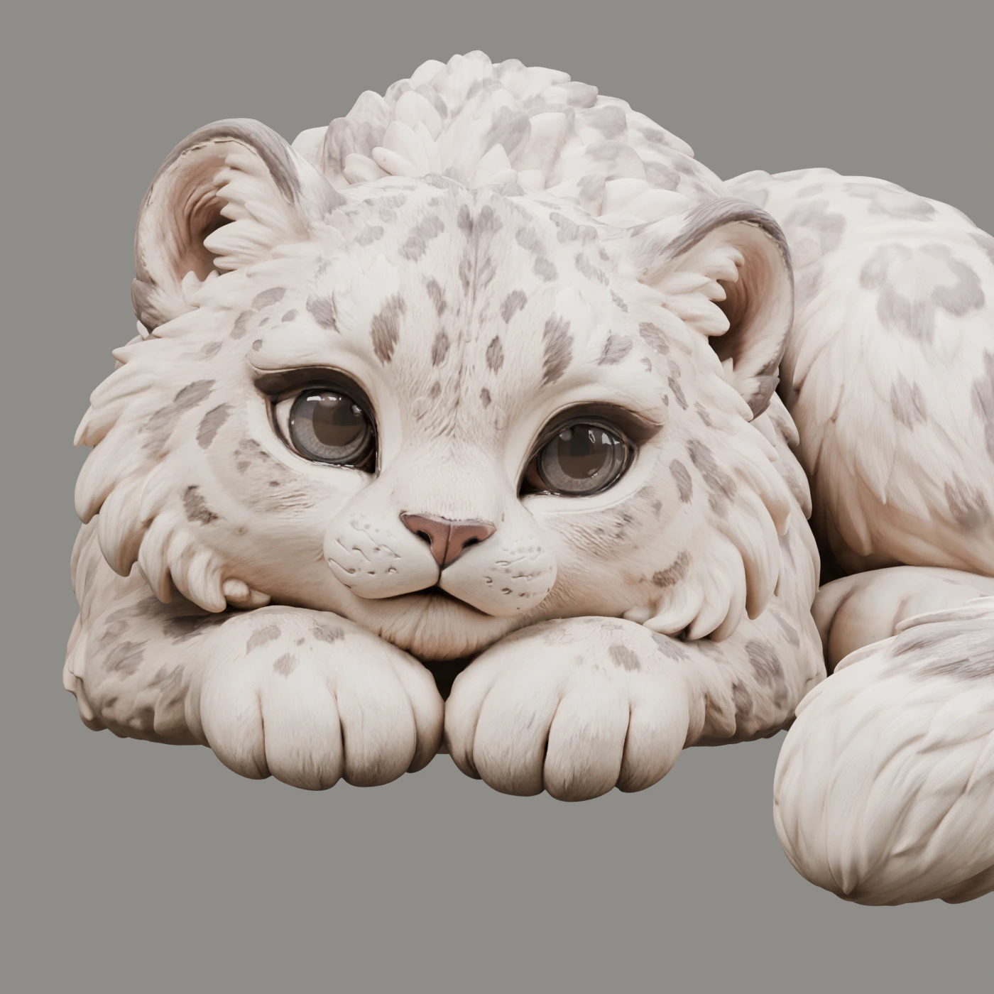 Geisterleopard · Ruhepause · Ansicht 7