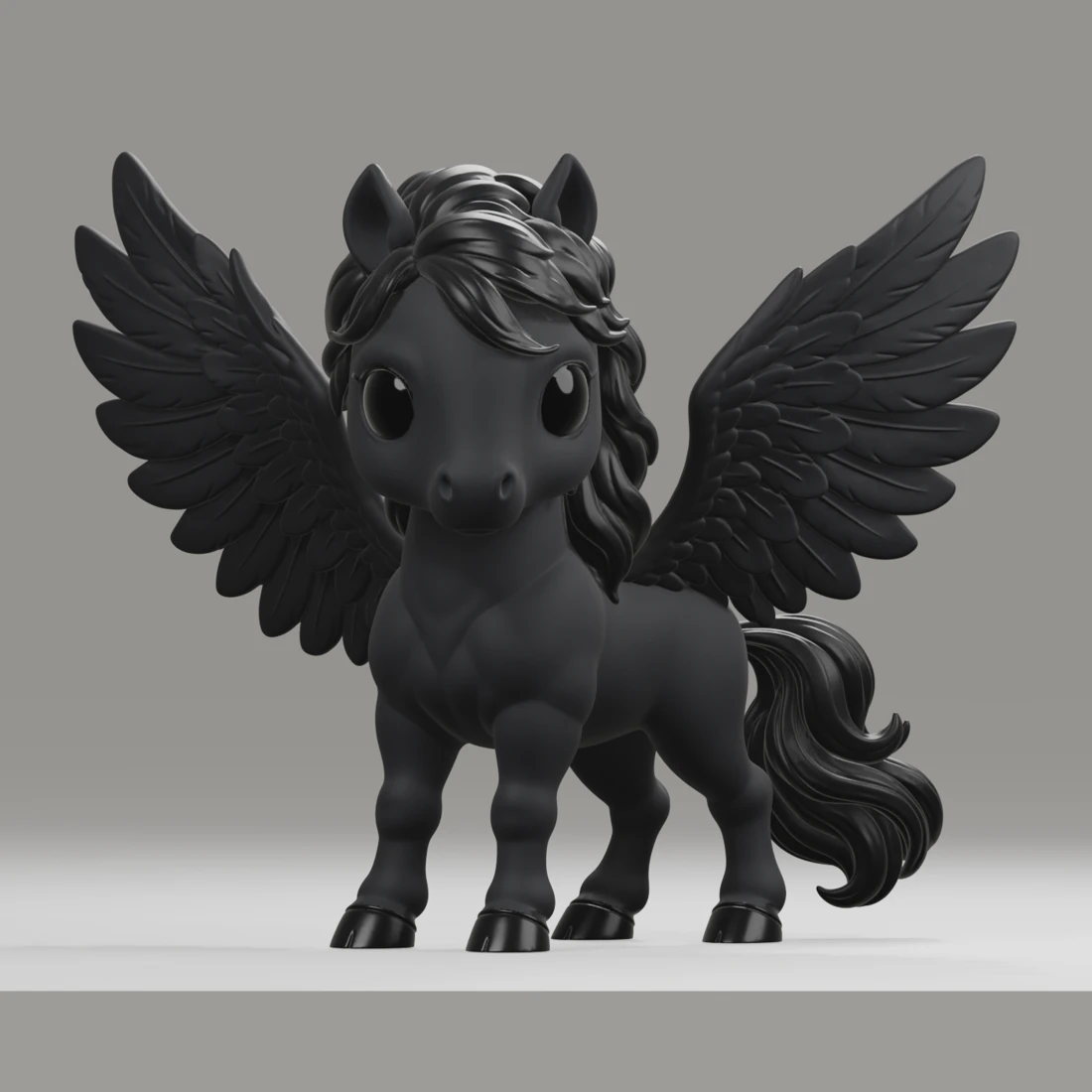 Meallan · Schwarzer Pegasus · Ansicht 1