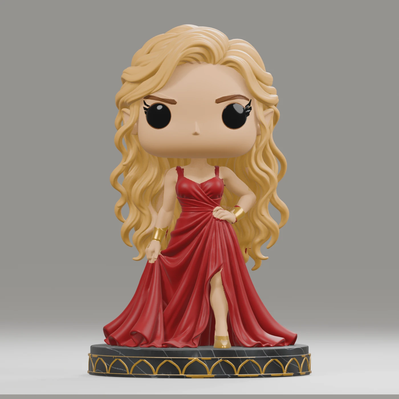 Mor · Robe rouge · Aperçu en couleur du modèle 3D · vue 1