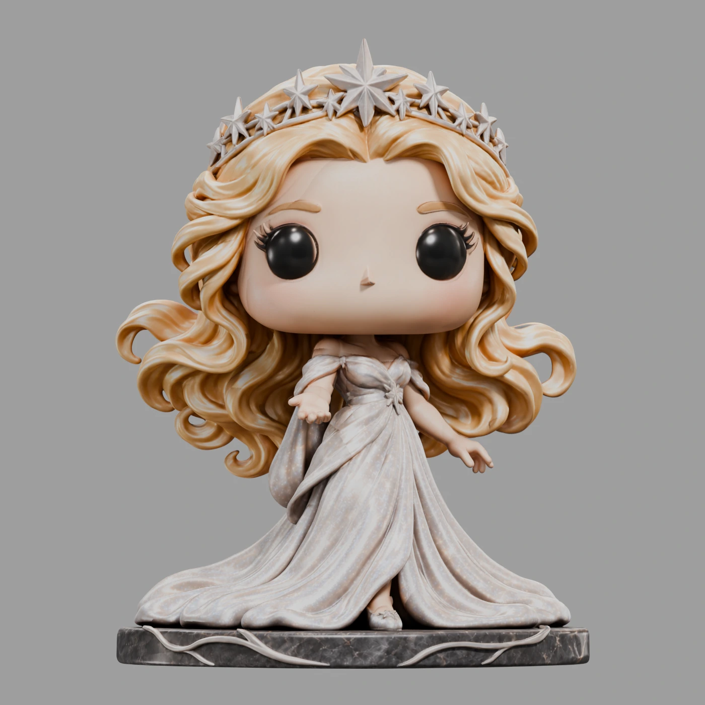 Reine astrale · Style Funko · Aperçu en couleur du modèle 3D · vue 1