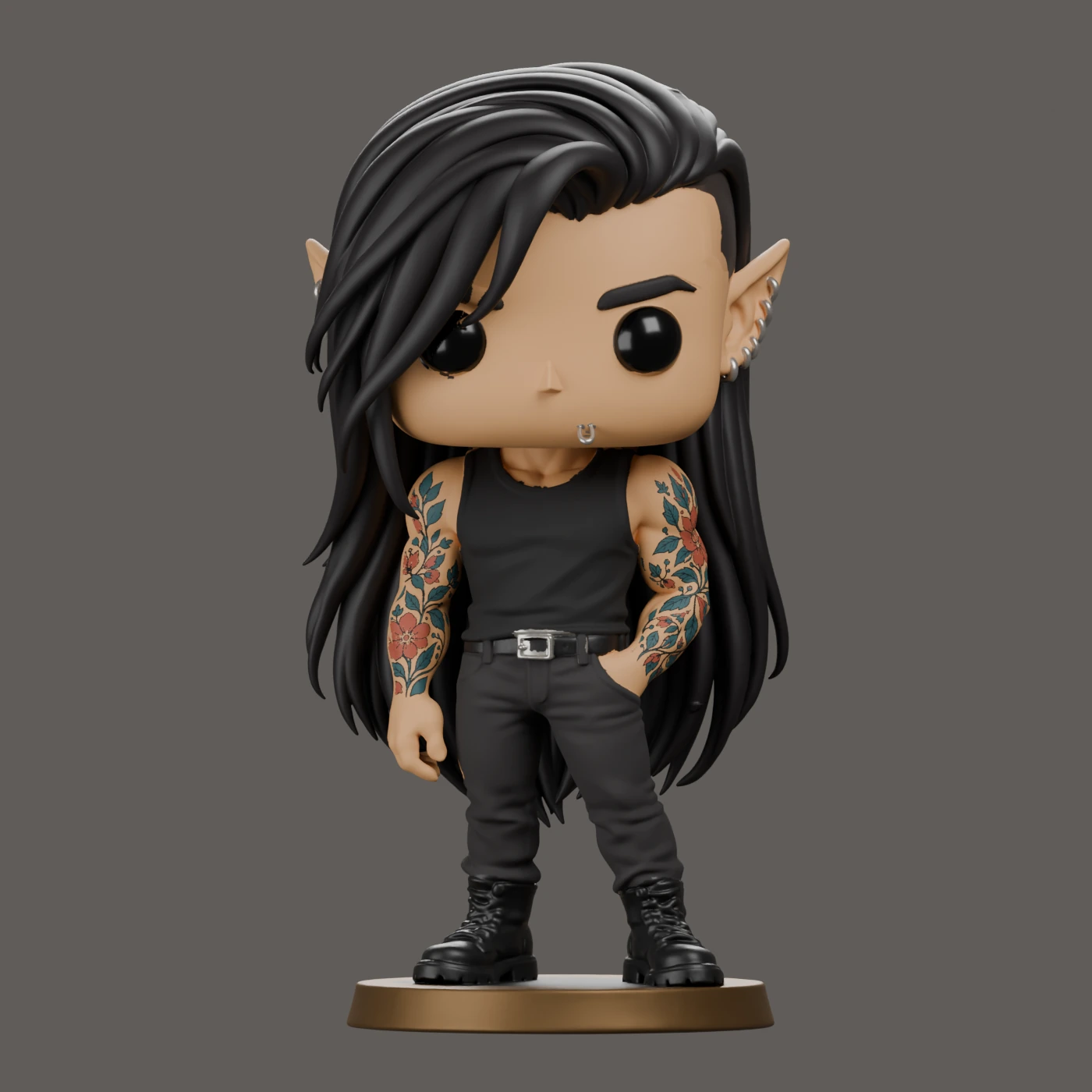 Ruhn Danaan · Tattoos und Piercings · Ansicht 1