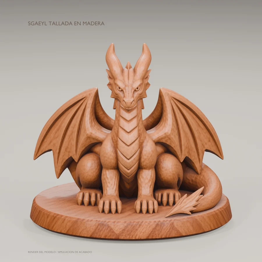 Sgaeyl · carved wood edition · 3D