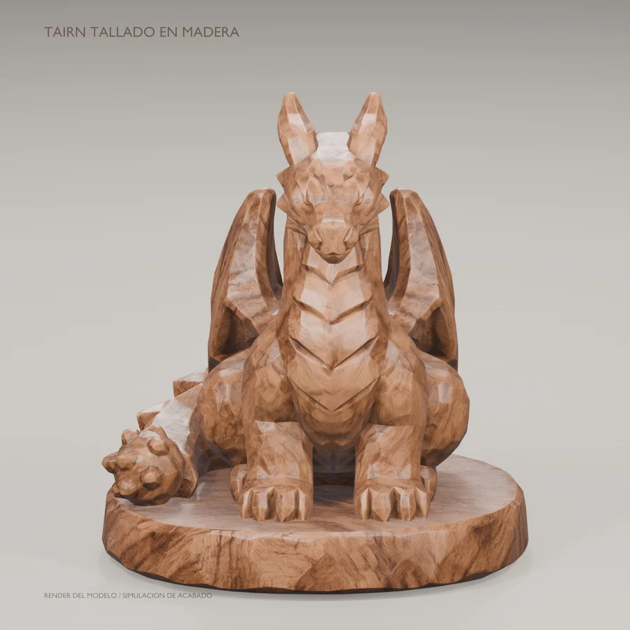Tairn · carved wood edition · 3D