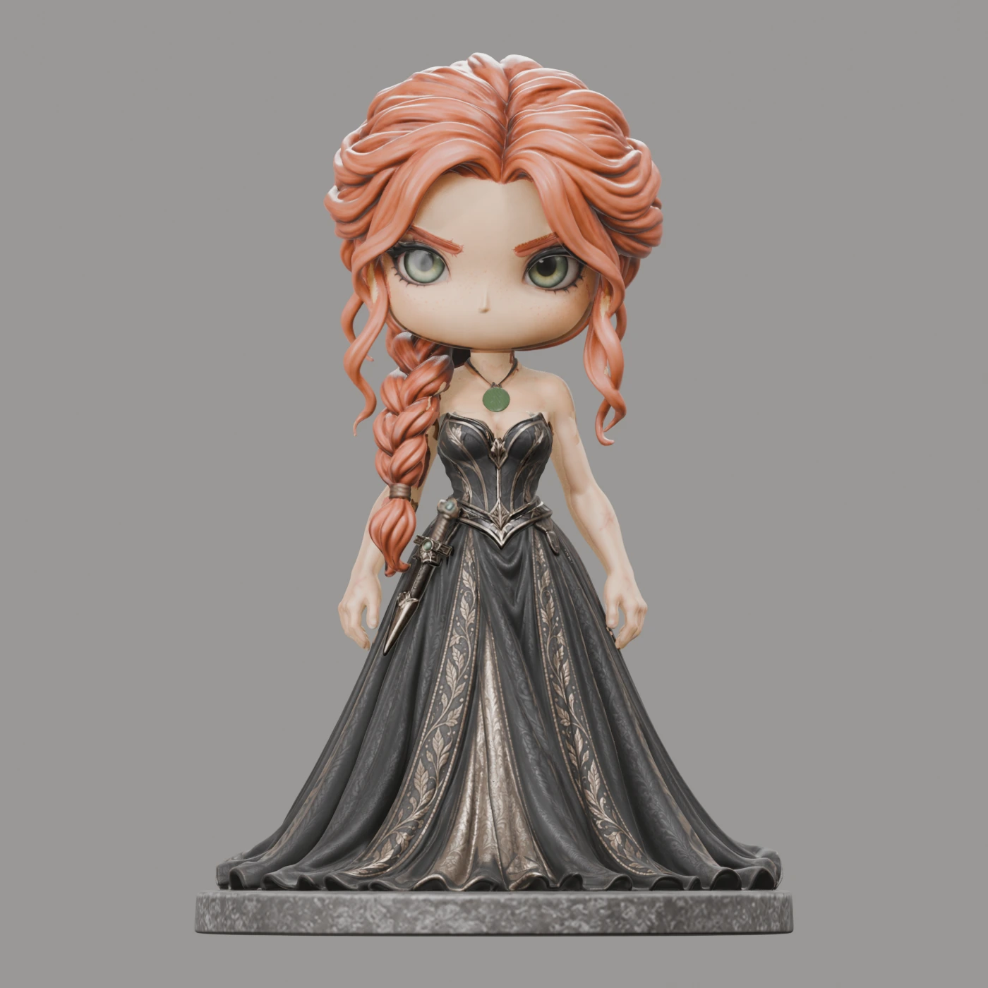 Thea · Robe de dîner au palais · Aperçu en couleur du modèle 3D · vue 1