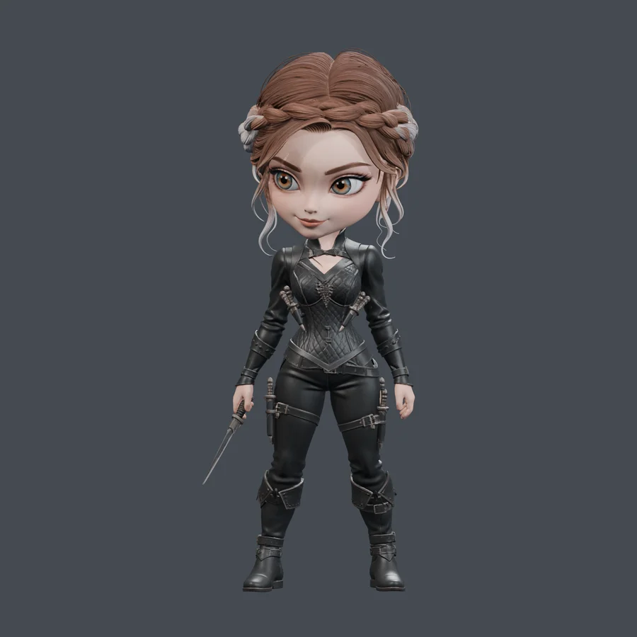 Violet Sorrengail · chibi · 3D