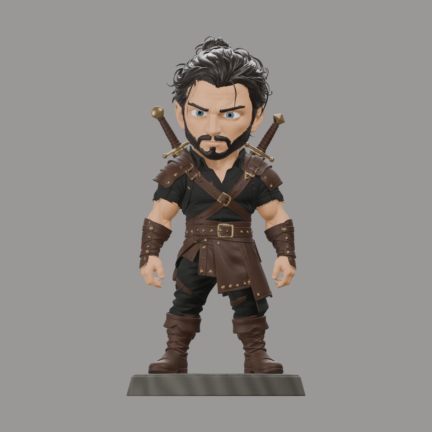 Wilder Hawthorne · Chibi mit zwei Schwertern · Ansicht 1