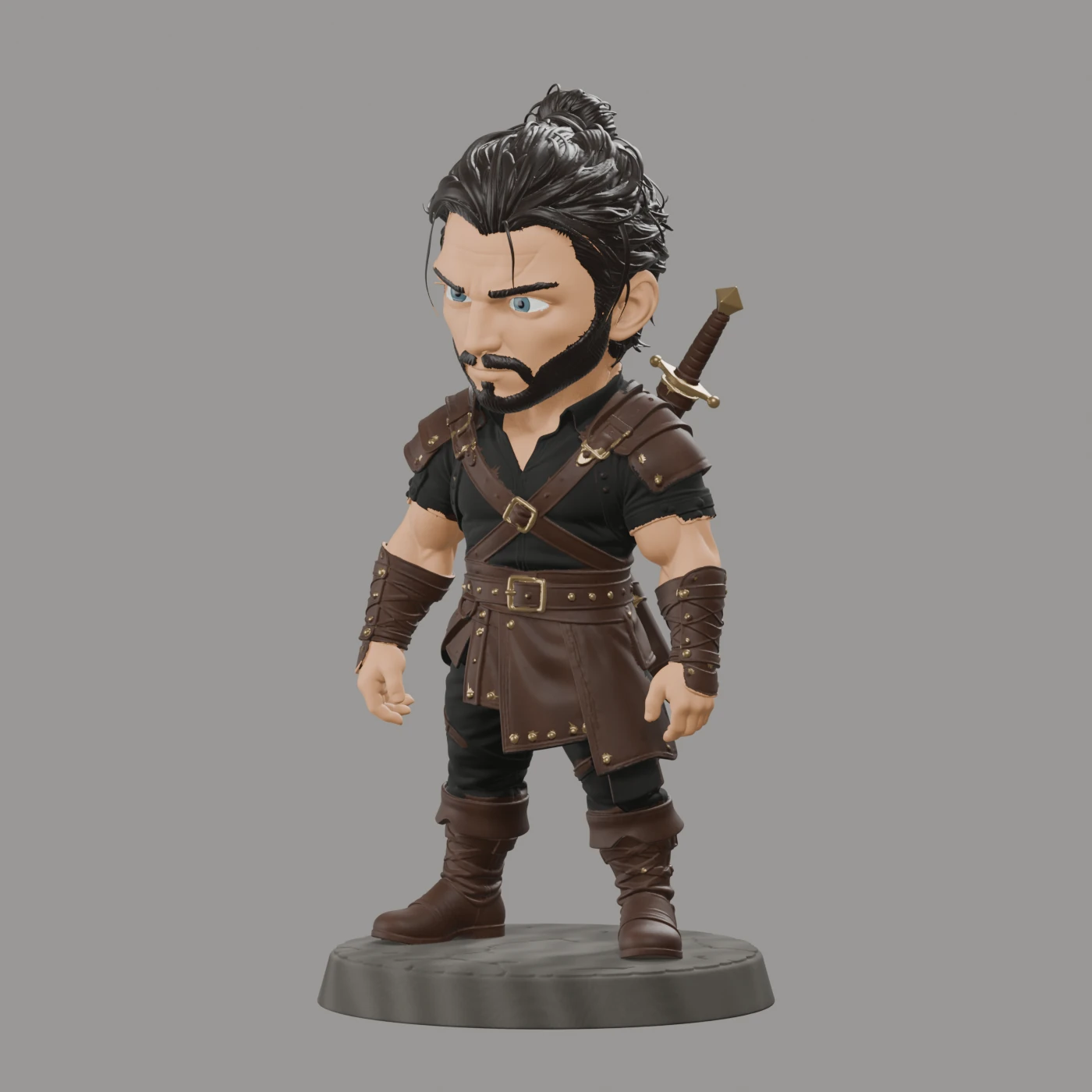 Wilder Hawthorne · Chibi mit zwei Schwertern · Ansicht 2