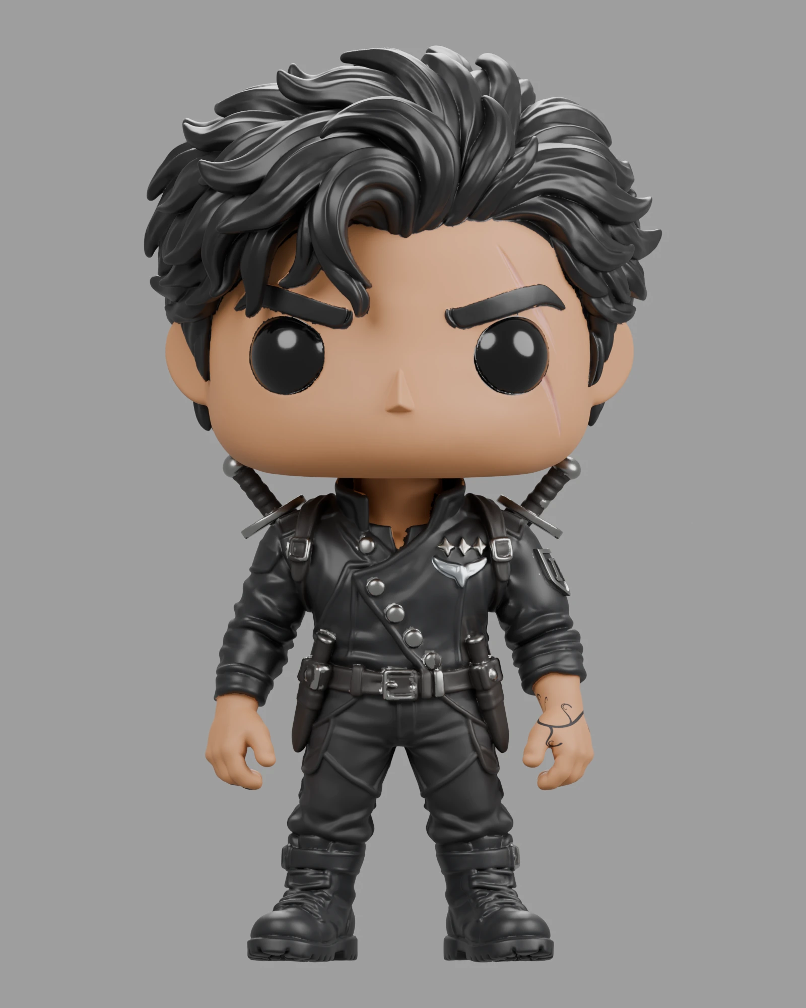 Xaden Riorson · Style Funko · Aperçu en couleur du modèle 3D · vue 1