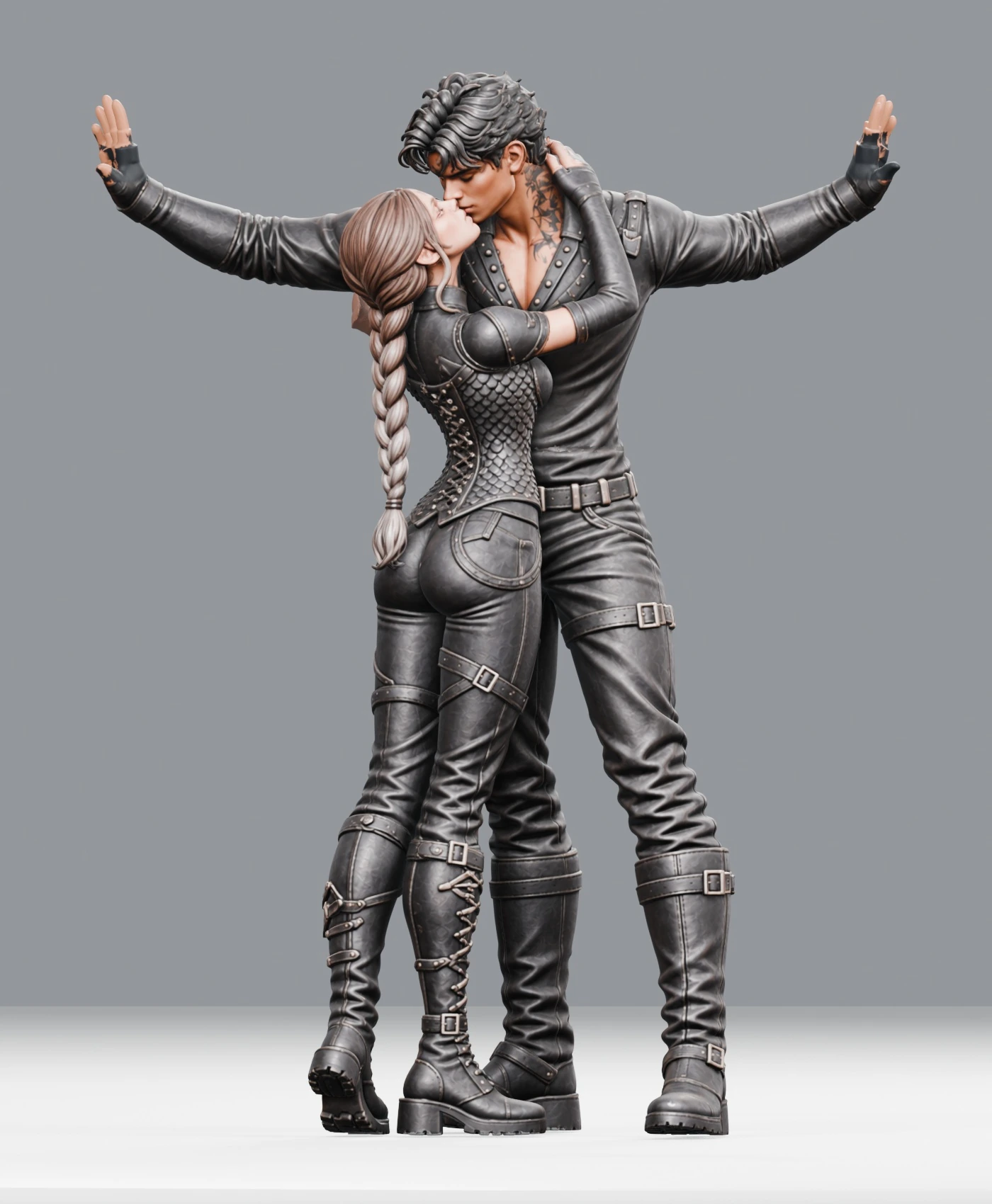 Violet und Xaden · Kuss mit offenen Armen · Ansicht 15